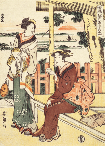 葛飾北斎《風流江戸百日の出》