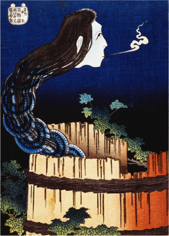 葛飾北斎《百物語　さらやしき》