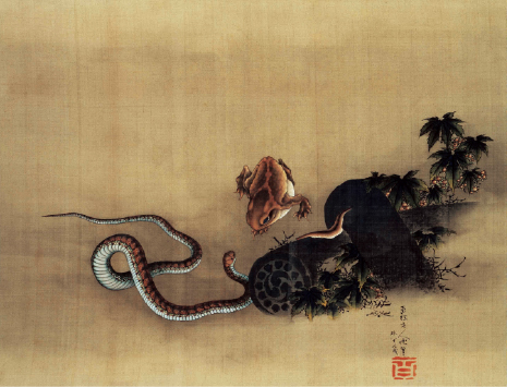 葛飾北斎《三竦の図》